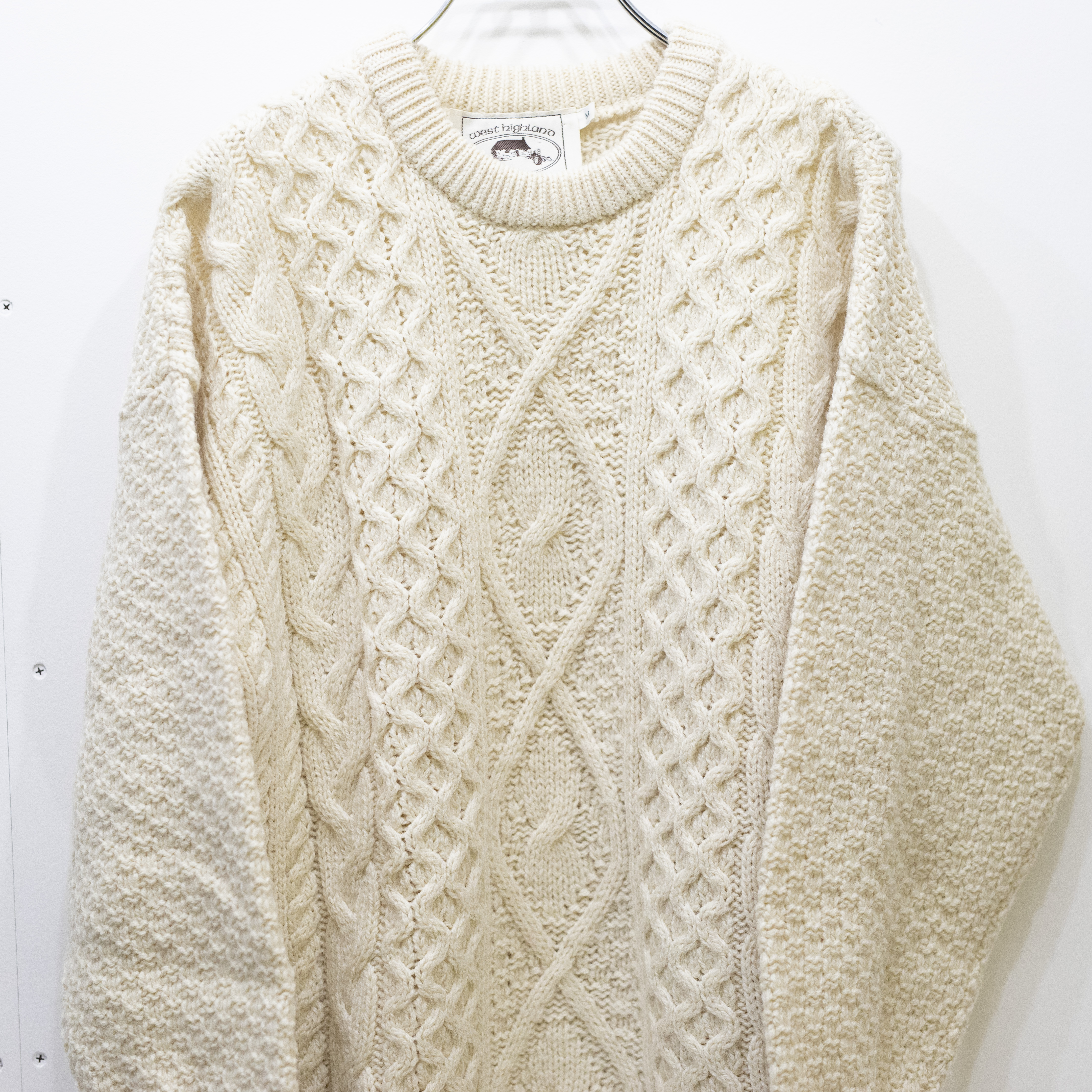 Vintage スコットランド製 アランニット フィッシャーマンニットm The Sider Apparel